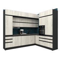 Bucatarie de colt FOLLOW 225-285 243 FRONT PAL  0164 / decor K001